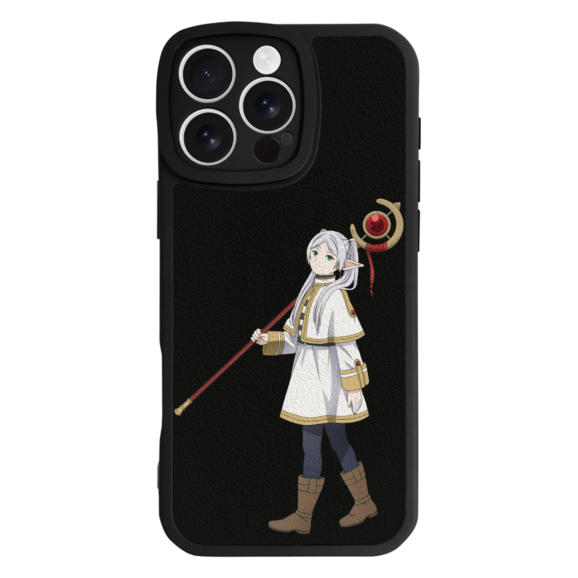 （画像用） 葬送のフリーレン Frieren 【iPhone 16シリーズ対応】シリコンスマホケース（レザー調） 材質：シリコン